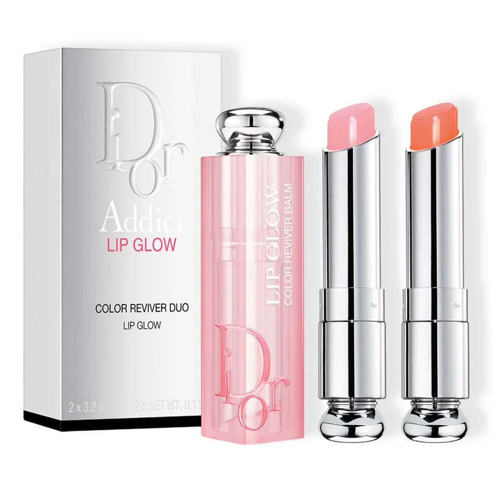 DIOR Lip Glow Lip Balm Duo - Coral + Pink
